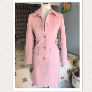 Moda International Pink Wool Trench